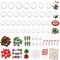Clear Ornament Ball Craft Set, 35 Pack Fillable Plastic Balls Christmas Ornaments with DIY Accessories for Christmas Tree Ornaments New Year Holiday Party Home Wedding Decoration